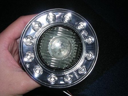 &oslash; 98 mm R&uuml;ckleuchte LED-Ring mit innenlap  Klarglas