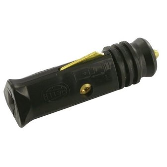 2-Pin-Stecker, mit Adapterring , Kunststoff schwarz.