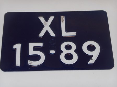 Kenzeichen Platte blau, 210x143mm. (Nur f&uuml;r die Niederlande)