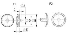 Verschlusskappe f&uuml;r Blindniete 5mm Schwarz (25st&uuml;ck)