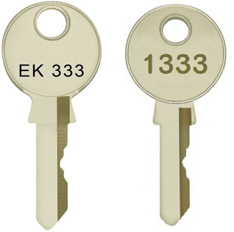 Schlüssel von T-Griff Schloss, Emka No. EK333, Vp=2 Stück