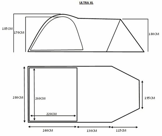 HD-Camp Ultra XL Zelt f&uuml;r 4-5 Personen